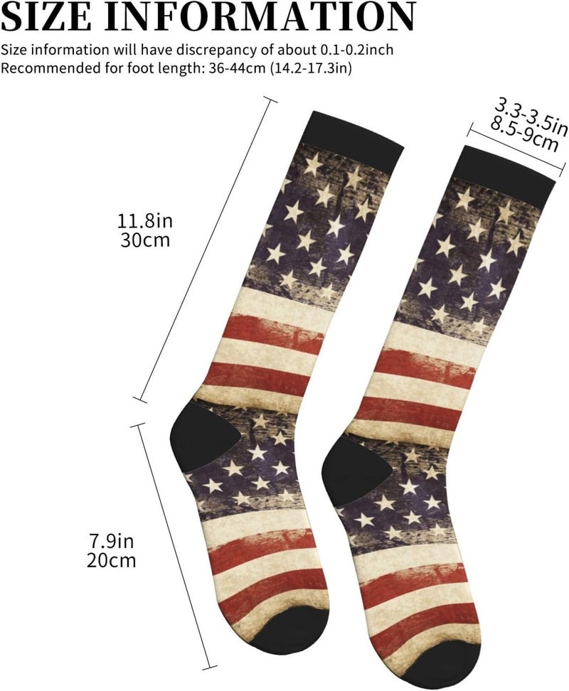Figtihw Tie Dye Compression Socks Knee High Support Socks For Women Men Running Athletic Hiking - Image 5